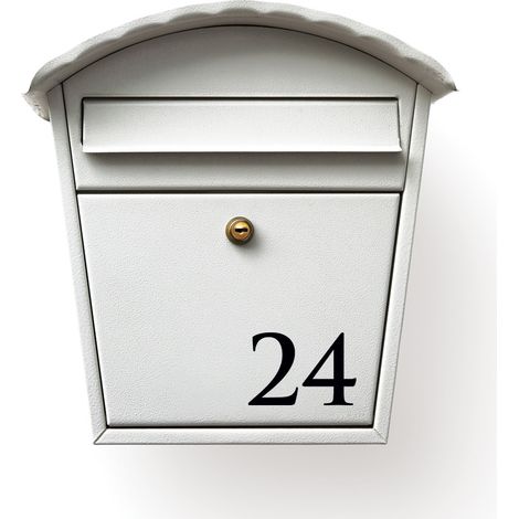 Signaletique.Biz France – Numéro de maison en plexiglas noir ou blanc – Chiffre 2 – Hauteur 5 cm – Résistant aux intempéries – Découpe laser précise
