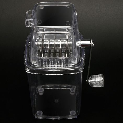 Tragbarer 1,25-Liter-Eiscrusher mit Handkurbel, manueller Eiscrusher für Zuhause, Camping und Outdoor-Aktivitäten (transparent) (1/5)