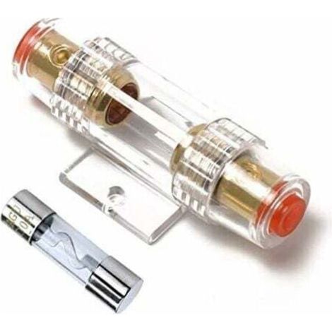 AGU 4-8 Gauge AWG In-Line Fuse Holder with One 100A AGU Fuse for Car Audio/Alarm/Amplifier/Compressor (1/3)