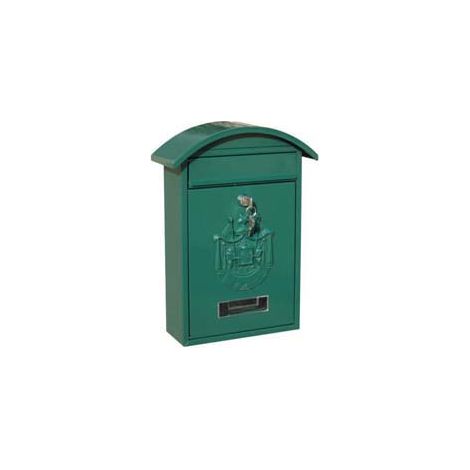 CASSETTA POSTALE CON TETTO E CHIAVE A CILINDRO PER ESTERNI VERDE  cm.21x6x31h.  colore verde    QUALITY