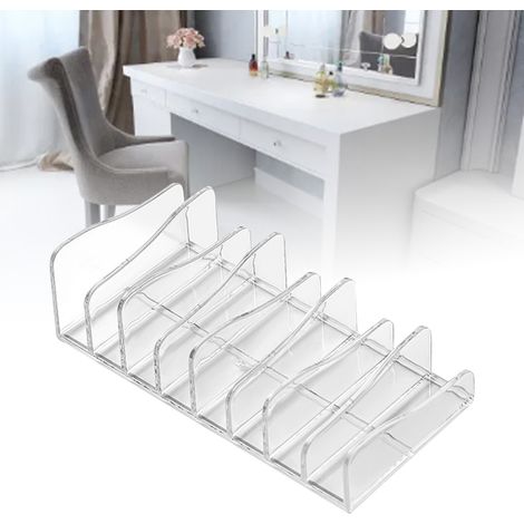 Porte-lot de maquillage transparent PS, organisateur de palettes yeux avec compartiments, étagère cosmétique de bureau, rack de rangement multi-usage (1/5)