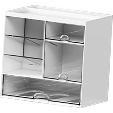 Skincare Organizer, Makeup Storage Box, Cosmetic Display Case with Large Drawer for Face Creams and Small Compartments for Lipsticks, Eyeshadows (1/5)