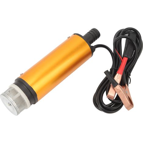Pompe de transfert d'eau diesel 12 L/min, hauteur de refoulement 2 m, 8500 tr/min, électrique submersible, en acier inoxydable, avec filtre, 24 V (1/5)