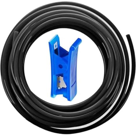 12 Meter PolyuréthaneTuyau Noir Pneumatique, PU Tuyau Air, 12mm OD x 8mm ID, Polyuréthane PU Air Tuyau Kit, 1 Pcs Coupe-Tuyau (1/5)