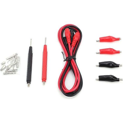 6-in-1 Multifunktions-Digitalmultimeter-Set mit Messleitungen, Prüfspitzen, Kabeln und Krokodilklemmen