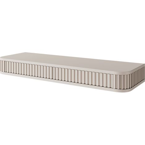 Selsey Ovarlo - Schminktisch hängend mit 2 Schubladen, Greige, 113 cm