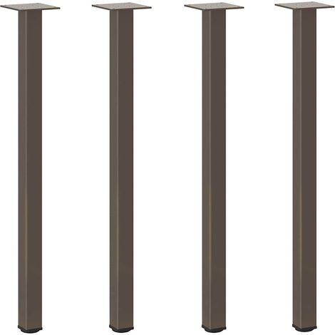 Pieds de table console 4 pièces Acier naturel 72-74 cm Acier (1/5)