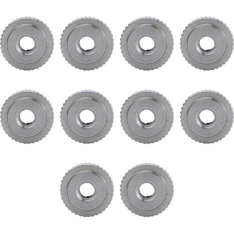 Écrou moleté à oreilles en acier inoxydable 304, tête plate moletée, trou traversant, serrage manuel, M4 (1/5)