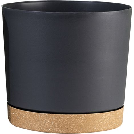 Pot À Fleurs - Polypropylène - 20 cm - Trou De Drainage Et Soucoupe Incluse - Pour Plantes D'intérieur Et Extérieur - 1 Pièce (1/5)