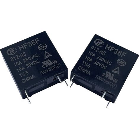 Hongfa J-Relay HF36F/012-HS 12V DC 10A 4-polig, normalerweise offen, elektromagnetisches Signal mittlerer Leistung (1/2)