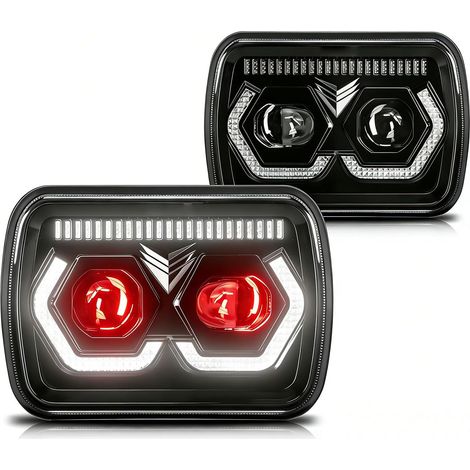 Yctze Faros LED Rectangulares de 5x7, 7x6 Pulgadas, avec Señal (1/5)