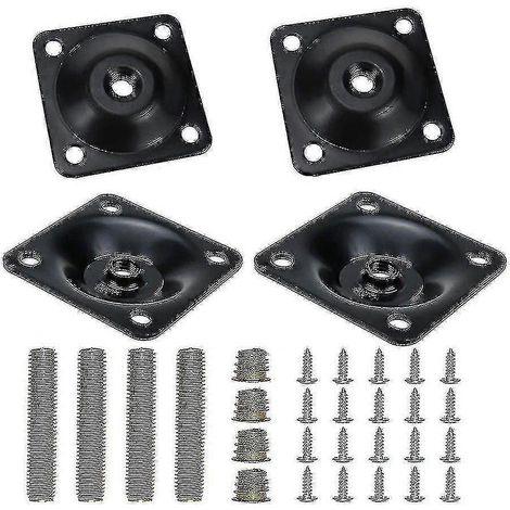 Plaque de fixation pour pieds de meubles, plaque de connexion pour pieds de meubles, pieds de canapé, compatible avec canapés et chaises (1/5)