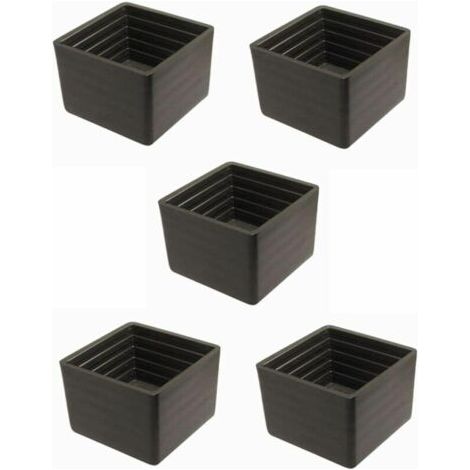 5x embout de tube carré 20x20 plastique bouchon capuchon noir 20mm bricolage (1/2)