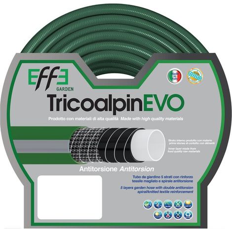 Tubo Tricoalpin Evo bianco-verde 5 strati 5/8" 15 MT - GIARDINO IRIGAZIONE GIARDINAGGIO