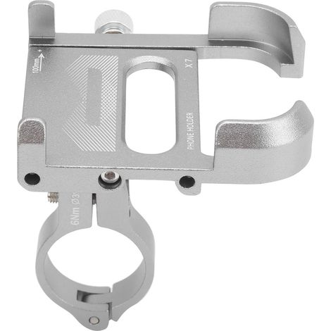 Support de téléphone portable rotatif à 360° avec fixation pour guidon de vélo ou de moto, couleur titane. (1/5)