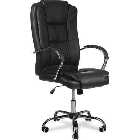 Ergonomischer Bürostuhl, drehbar und neigbar, Maxi-Stuhl, Schwarz (1/4)