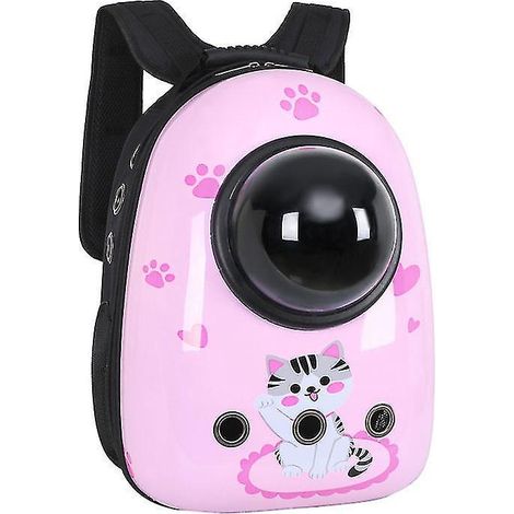 Sac de voyage portable de haute qualité pour chat/chien, style capsule spatiale, respirant et respirant - Taille M - beige (1/5)
