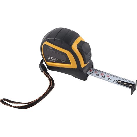 Ruban acier, 5m/16,4ft, 2 faces, autobloquant, pour chantier (1/5)