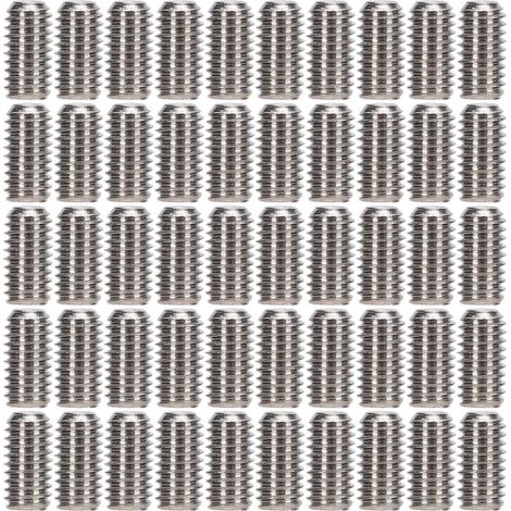 50 vis sans tête inox A2-70, M3x6mm – kit de vis sans tête pour assemblages divers (1/4)