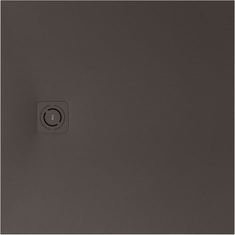 Receveur de douche extra plat en Stonex® "Terran-N"+Grille "Twist"-900x900mm - Café (1/2)
