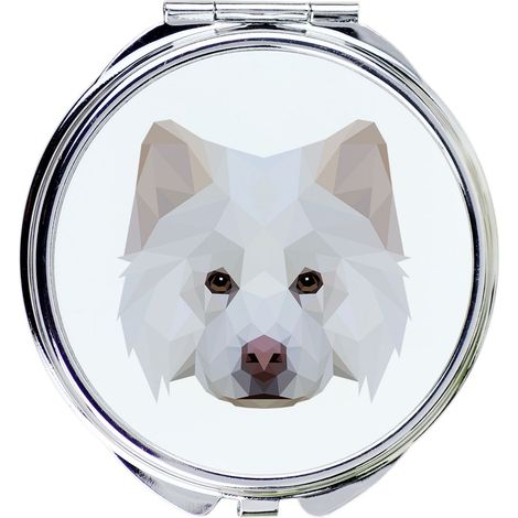 Lapphund finlandese - uno specchio con foto e iscrizione geometrica di Art-Dog (1/3)