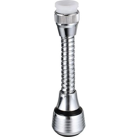 Aérateur douchette Acier inoxydable Aérateur robinets cuisine Robinetterie de cuisine,argent,143.5cm (1/5)