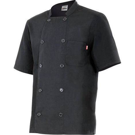 Chaqueta De Cocina Manga Corta Negro 54