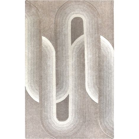 Tappeto da salone 160x230 cm in cotone e lana con decorazione geometrica moderna (1/4)