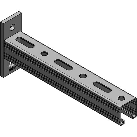 Konsole C-Profil 45/45, L= 210 mm Platte längs gvz