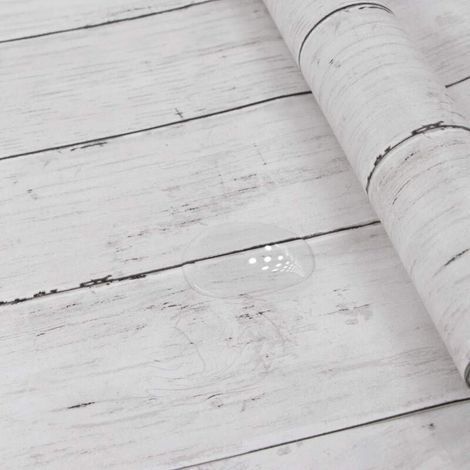 40X300cm Papier Adhesif pour Meuble Bois Blanc, Papier Peint Adhesif pour Meuble Cuisine, Vinyle Adhesif Papier Autocollant pour Meuble Decoratif Imperméable (1/4)