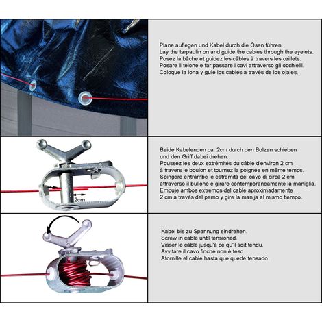 Telone per trampolino rotondo Dimensioni 460 cm per trampolino di 430 cm di diametro Telone invernale per trampolino 180g/m² (1/2)