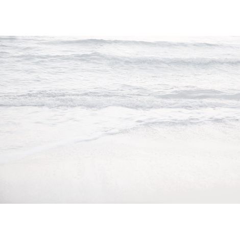 Papier peint panoramique classique,minimaliste Plage Argentée (1/4)