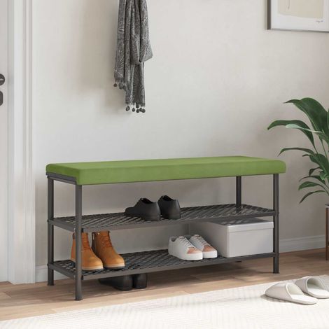 vidaXL Cojín de banco Terciopelo Verde claro Profundidad 35 cm (1/5)