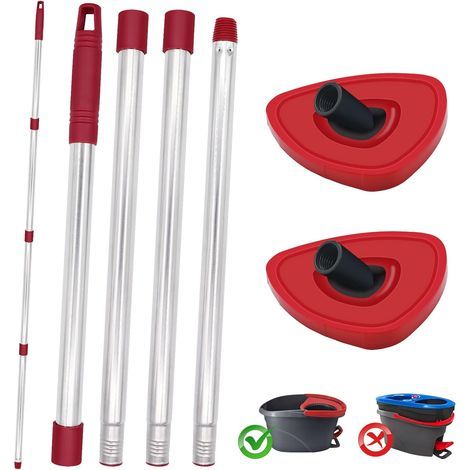 Tête de Balai à 2 têtes rotatives avec 1 poignée pour Balai Vileda Turbo Spin 2 en 1.Base rotative Compatible avec Vileda 3 en 1 Turbo Mop.Base de vadrouille en Plastique Accessoires (1/5)