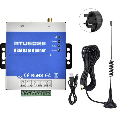 Télécommande GSM RTU5025 pour Portail Coulissant et Garage avec Prise Britannique (1/5)
