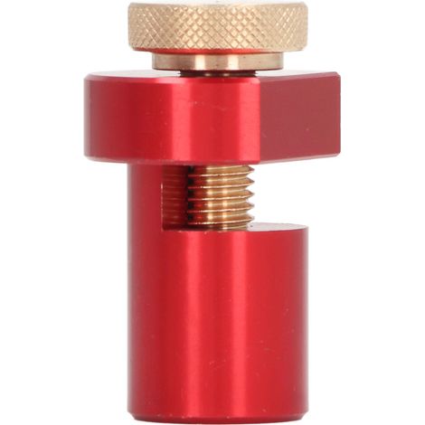Butée d'établi de 19 mm avec vis moletée, en alliage d'aluminium, antidérapante, rouge. (1/5)