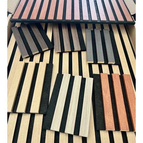 Pannello Acustico Fonoassorbente per Controsoffitto a Doghe Ignifugo B-s2 - Colore: Rovere Vena Bianca - Misura: 594mm x 594mm x 10mm (1/5)