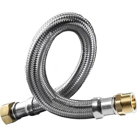 Flexible sanitaire/chauffage Inox Øintér.19mm - Femelle/Mâle 3/4" - 1000mm - EXTRA TWIST