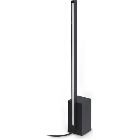 Ideal Lux ESSENCE Lampe de table carrée à LED intégrée, noire, 1400 lm, 3000 K, à intensité variable (1/2)