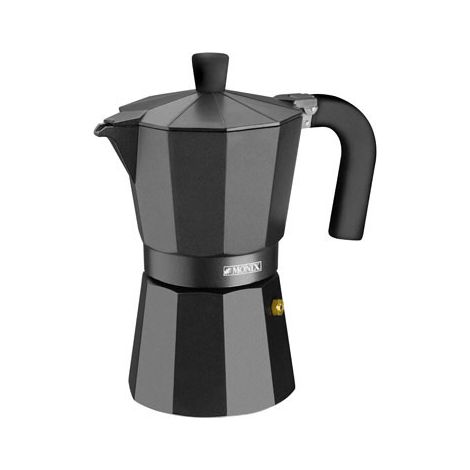 Cafetera aluminio negra vitrocerámica para 1 tazas Monix