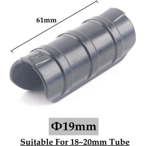ABS-Schwarz 19mm Gewächshausrahmen, 5 Stück, zur Befestigung von Folie, Netz, Schattierung und Vlies.