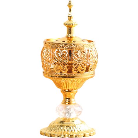 Brûleur d'encens artisanal en métal, motif dentelle européenne, 48 x 20 cm, décoration intérieure