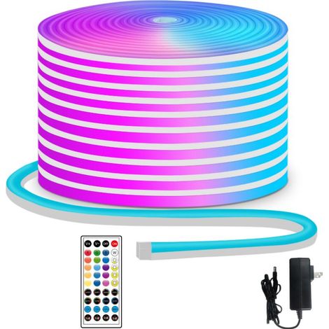 m (16,4 Fuß) RGB-Neonlichtstreifen, 5V USB-LED-Streifen mit Touch-Controller, flexible Neon-Lichterkette für Schlafzimmer, Partys (1/5)