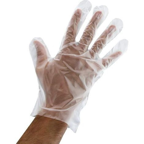 Gants jetables effet satiné, taille moyenne, paquet de 100 (1/2)