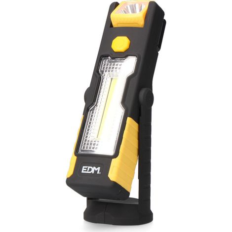 LINTERNA LED COB XL DOBLE FUNCION 1LED 3W + 1 LED 1W CON GANCHO + IMAN 3xAAA (PILAS INCLUIDAS) EDM (1/5)