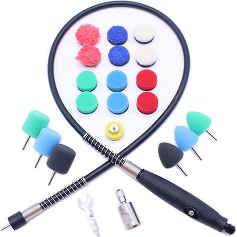 22 Pièces Disques en Mousse de Polissage pour Voiture Kit de Lustrage avec Petites Bandes de Protection de Poignée de Porte