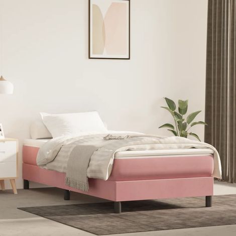 Taschenfederkernmatratze Mittel Rosa 80x200x20 cm Samt
