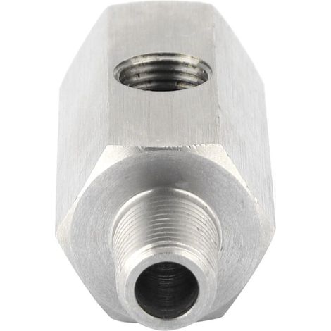 Adaptador de 1/8" BSPT a NPT para sensor de presión de aceite, junta en T, manómetro de línea de combustible turbo. (1/5)