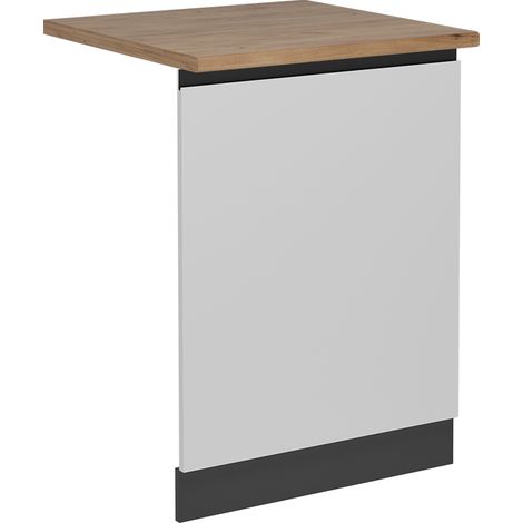 Façade de lave-vaisselle R-Line, Blanc, 60cm , PT Chêne, Vicco
