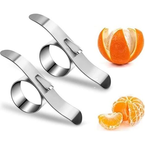Z·Bling 2 Pièces éplucheur de Pelage Orange,éplucheur d'orange éplucheur de Fruits D'agrumes en Acier Inoxydable Eplucheur Fac[473] (1/4)